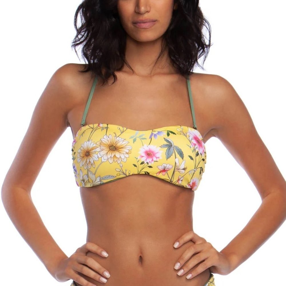 Lucky Brand Reversible Bandeau Bikini Top